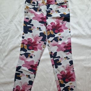 Old Navy Floral Ankle Pants - Pink and Navy